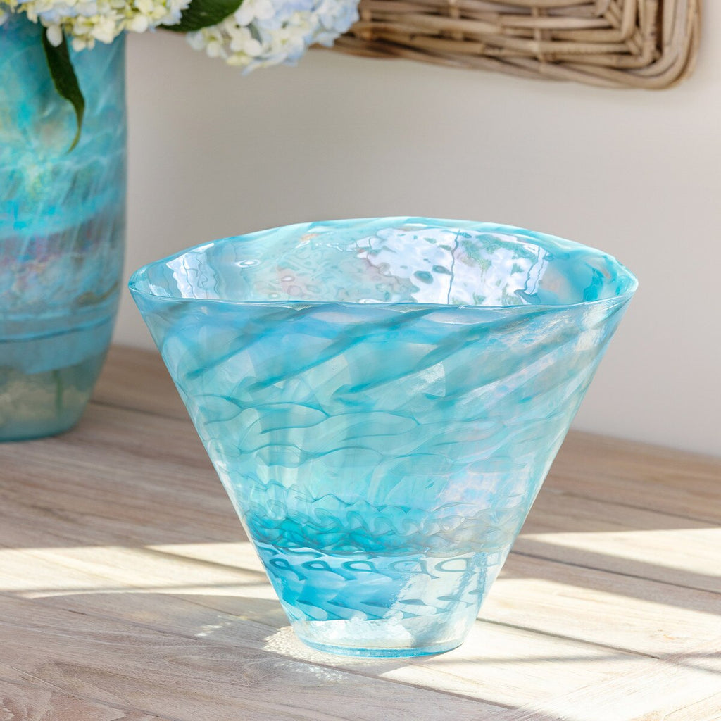 Amalfi Murano Glass Bowl-Fiore Verde