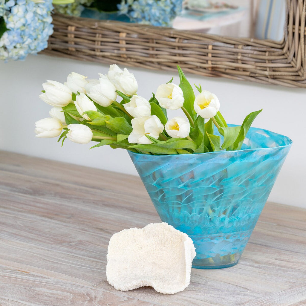 Amalfi Murano Glass Bowl-Fiore Verde