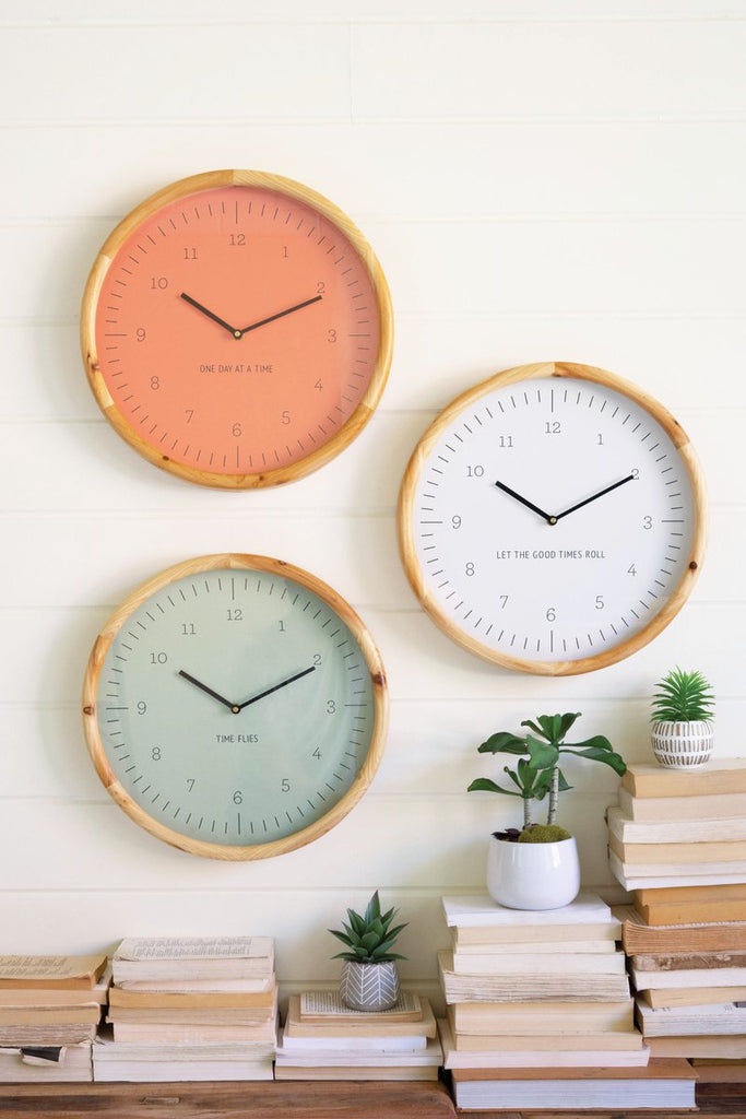 TIME FLIES WALL CLOCK