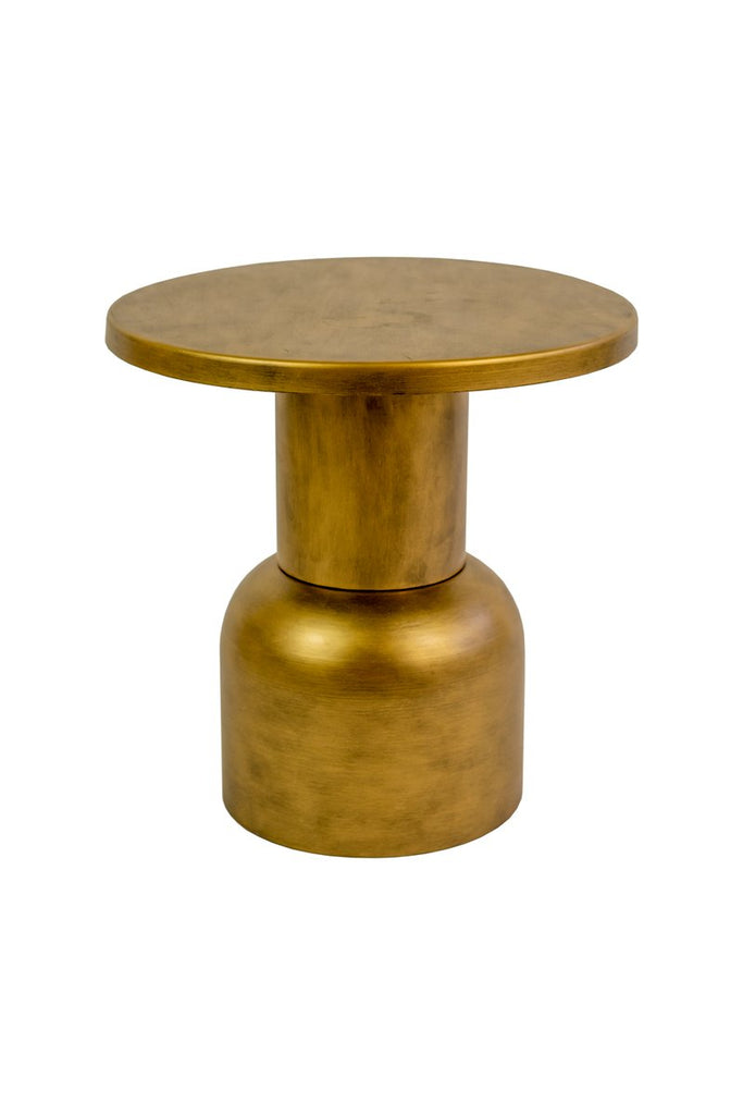 ANTIQUE BRASS METAL ACCENT TABLE