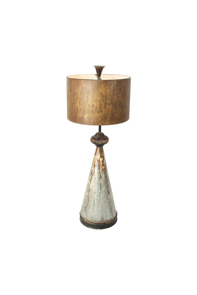 TABLE LAMP WITH METAL BASE AND SHADE