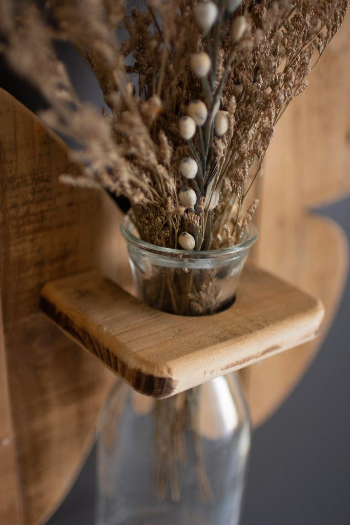 RECYCLED WOODEN BUTTERFLY WITH BUD VASE