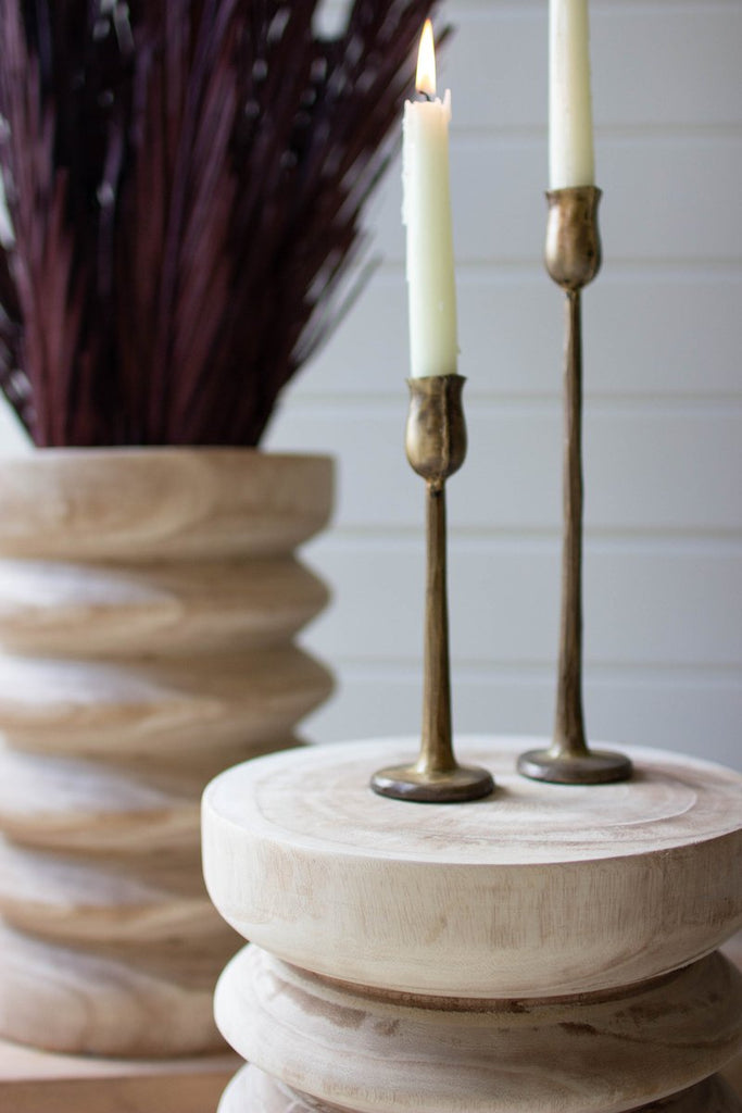 NATURAL WOODEN STOOL/PLANTER