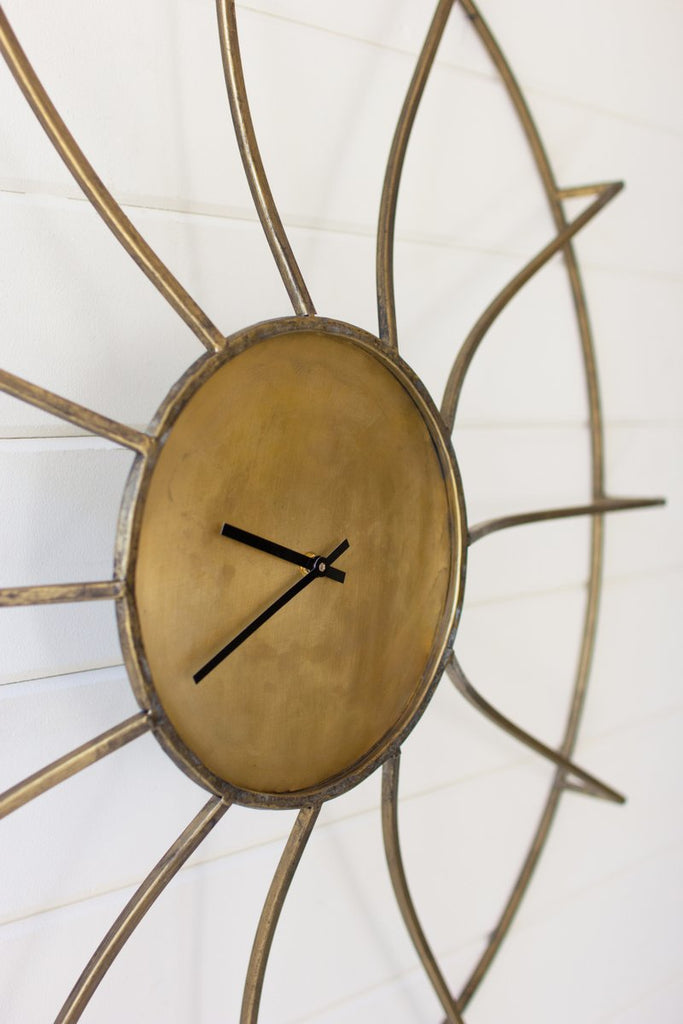 ANTIQUE BRASS WALL CLOCK