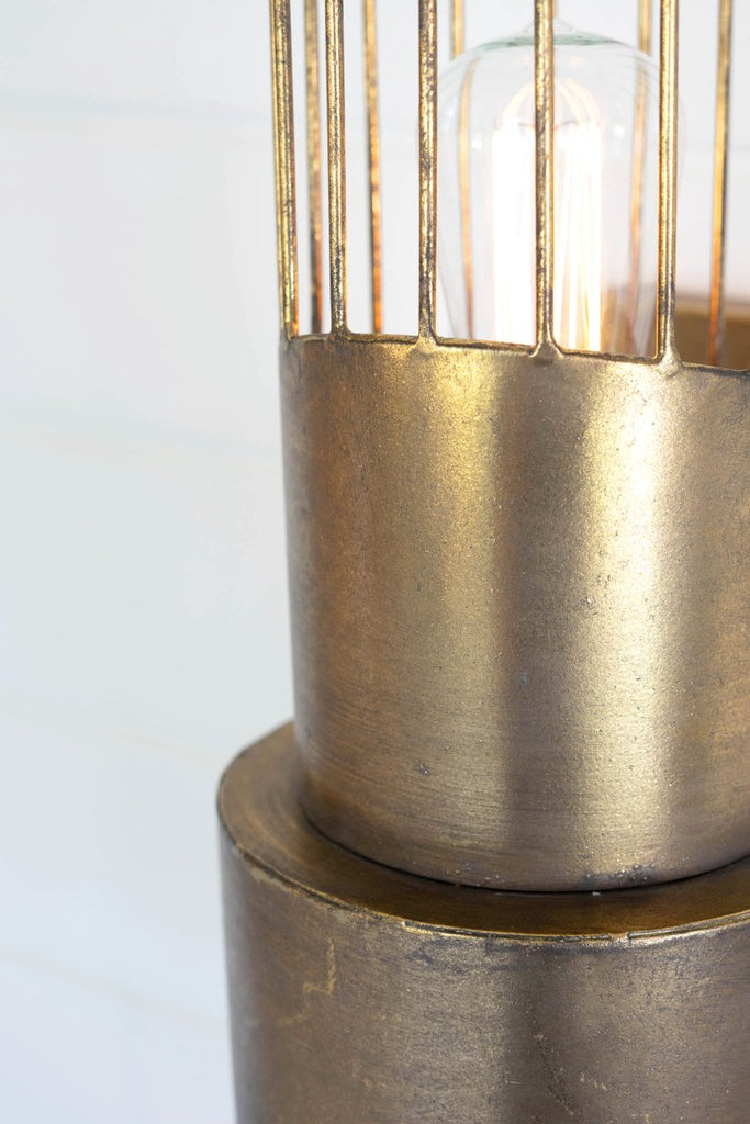 BRASS FINISH METAL WALL SCONCE LIGHT