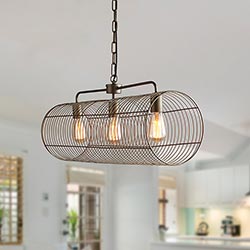 Brass Cage Hang Light