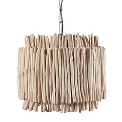 Antique Wood Pendant Light