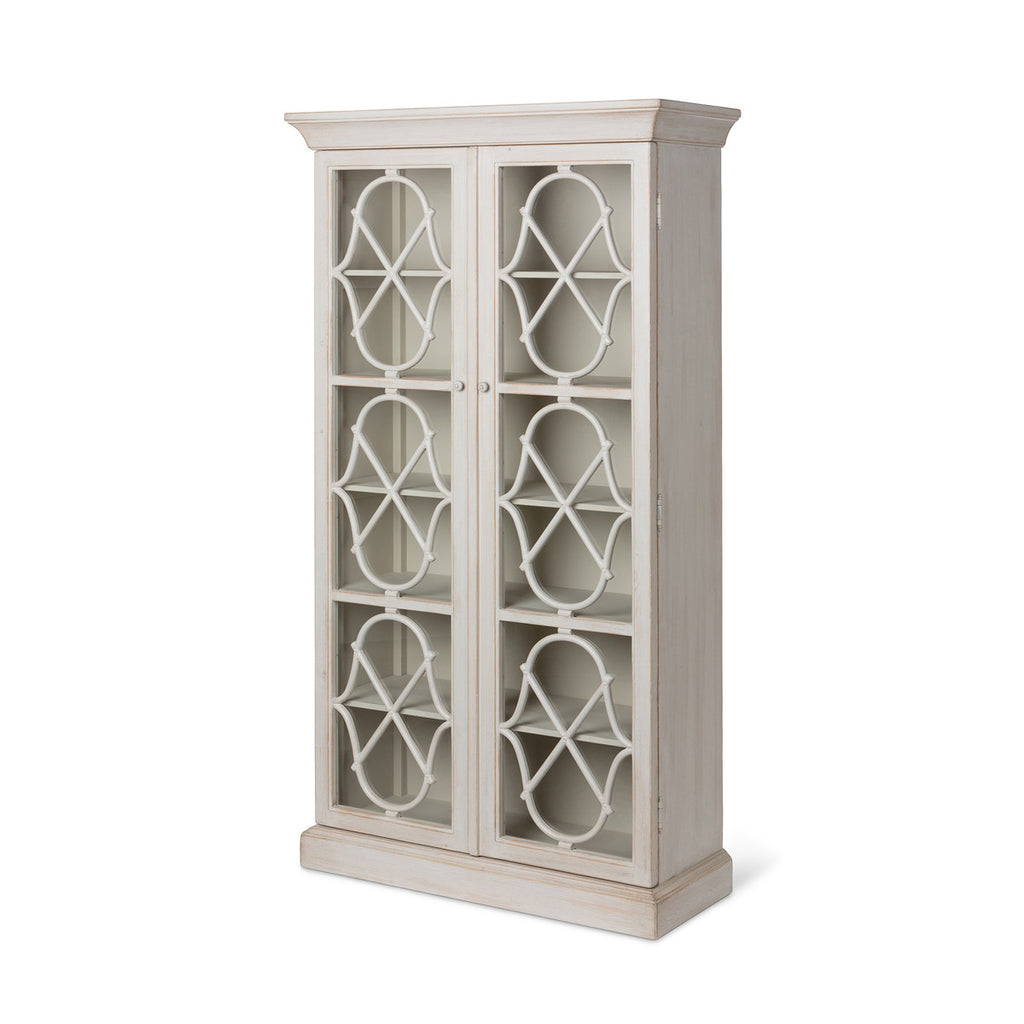 Adeline Wood Cabinet with Glass Doors