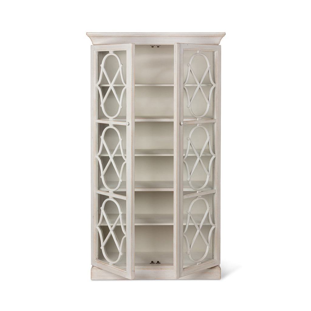 Adeline Wood Cabinet with Glass Doors