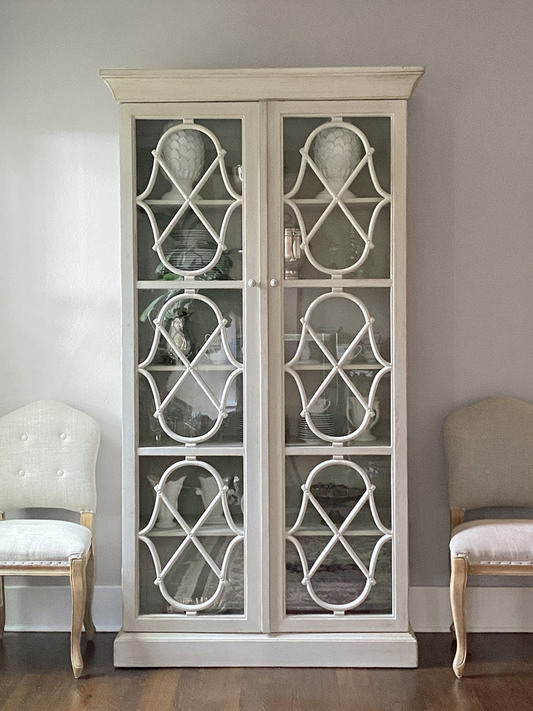 Adeline Wood Cabinet with Glass Doors