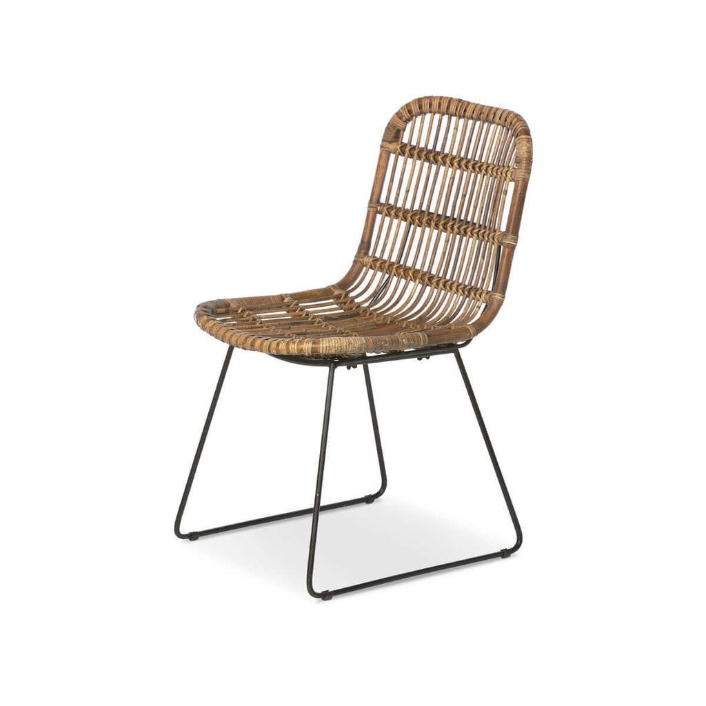 Miller Rattan and Iron Dining Chair