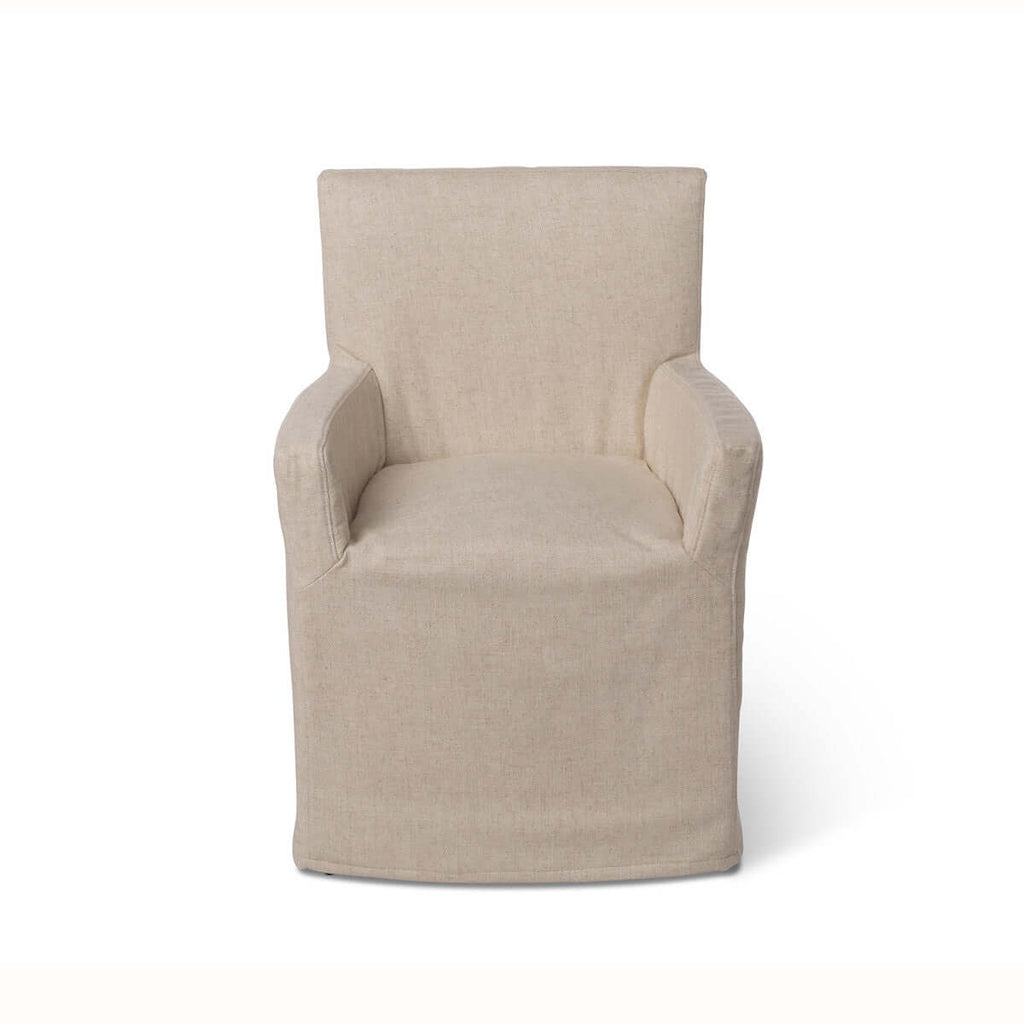 Slip Covered Linen Arm Chair