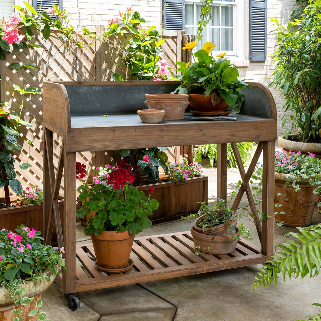 Zinc Top Potting Table