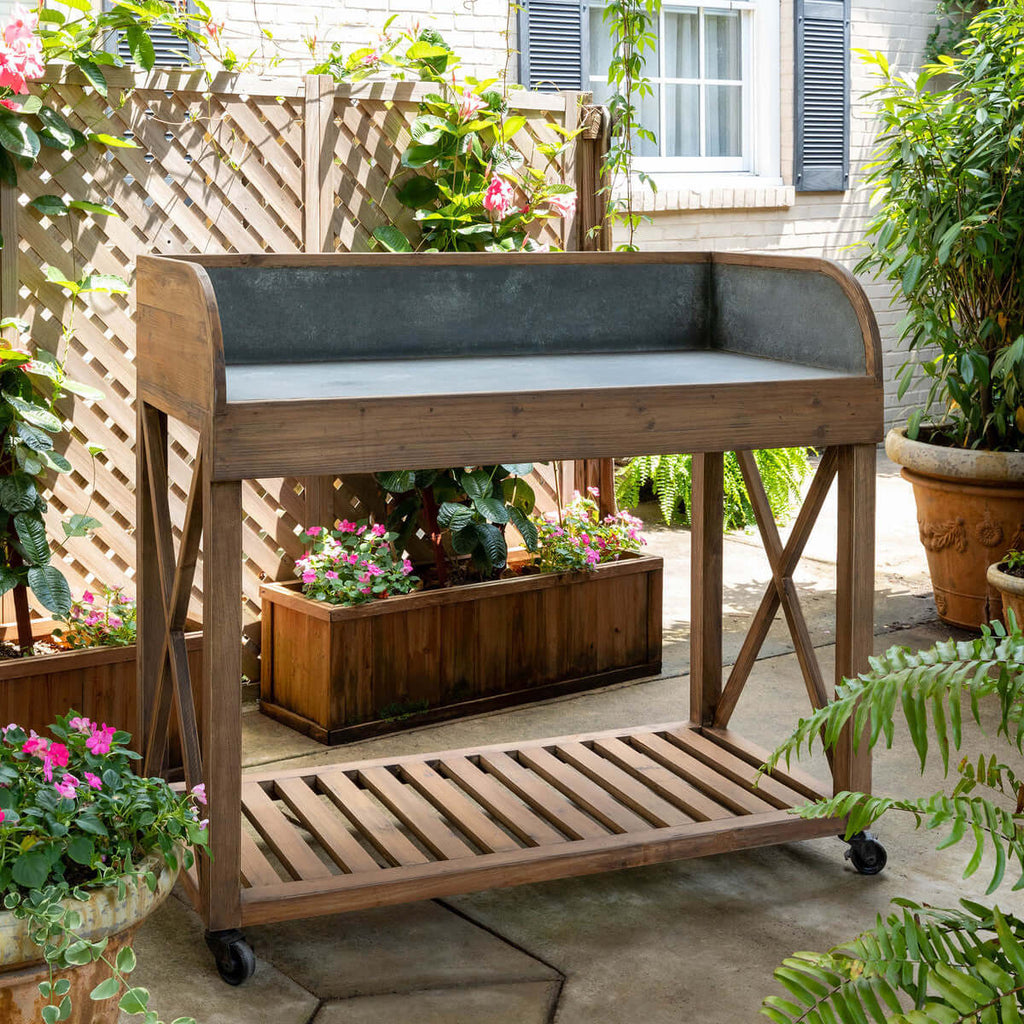 Zinc Top Potting Table