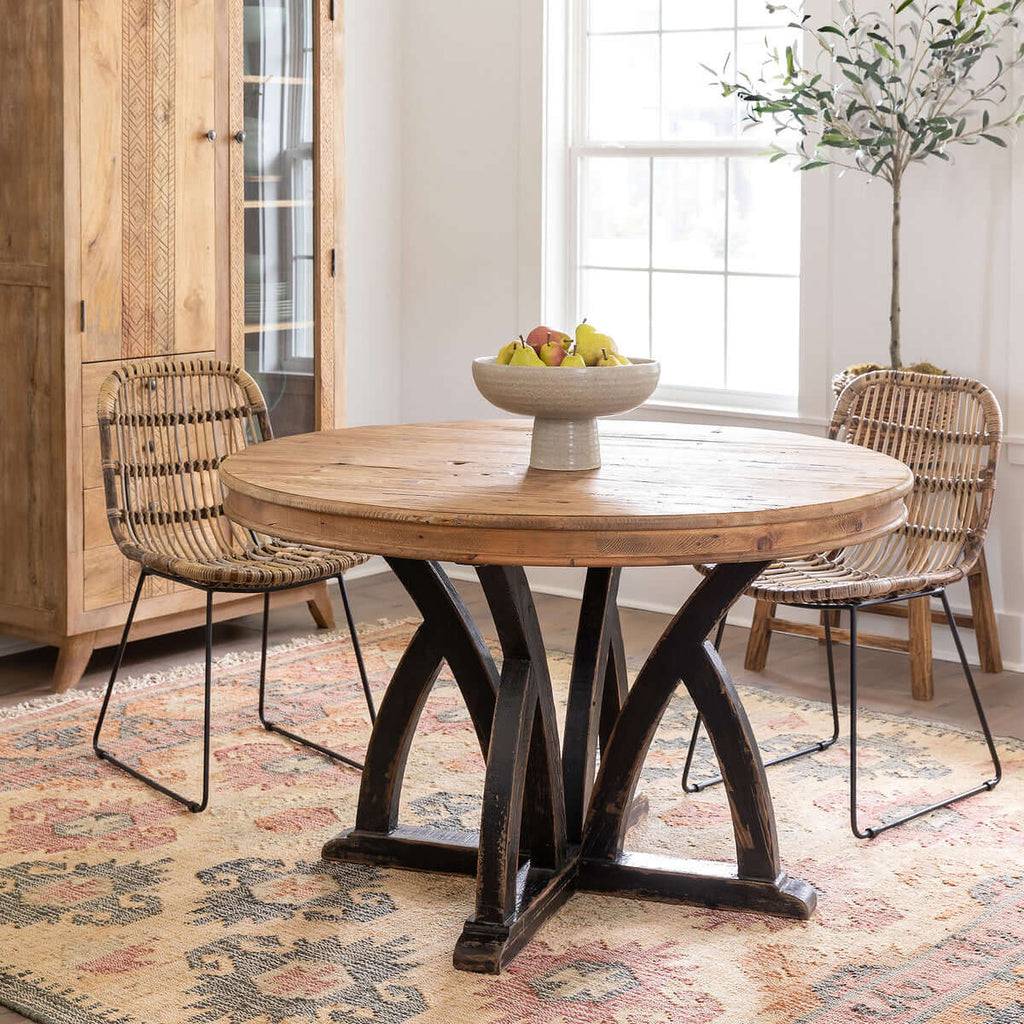 Elba Round Wood Dining Table