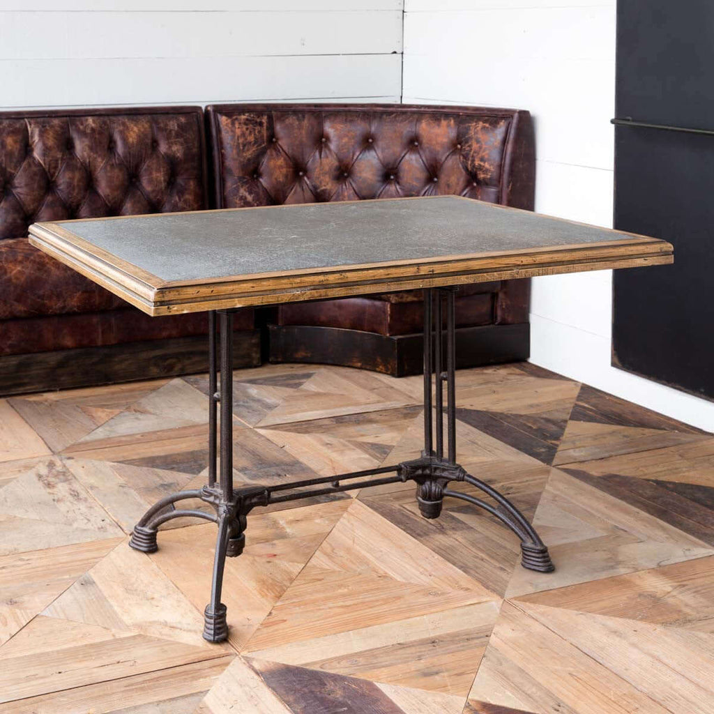 Zinc Top Café Table