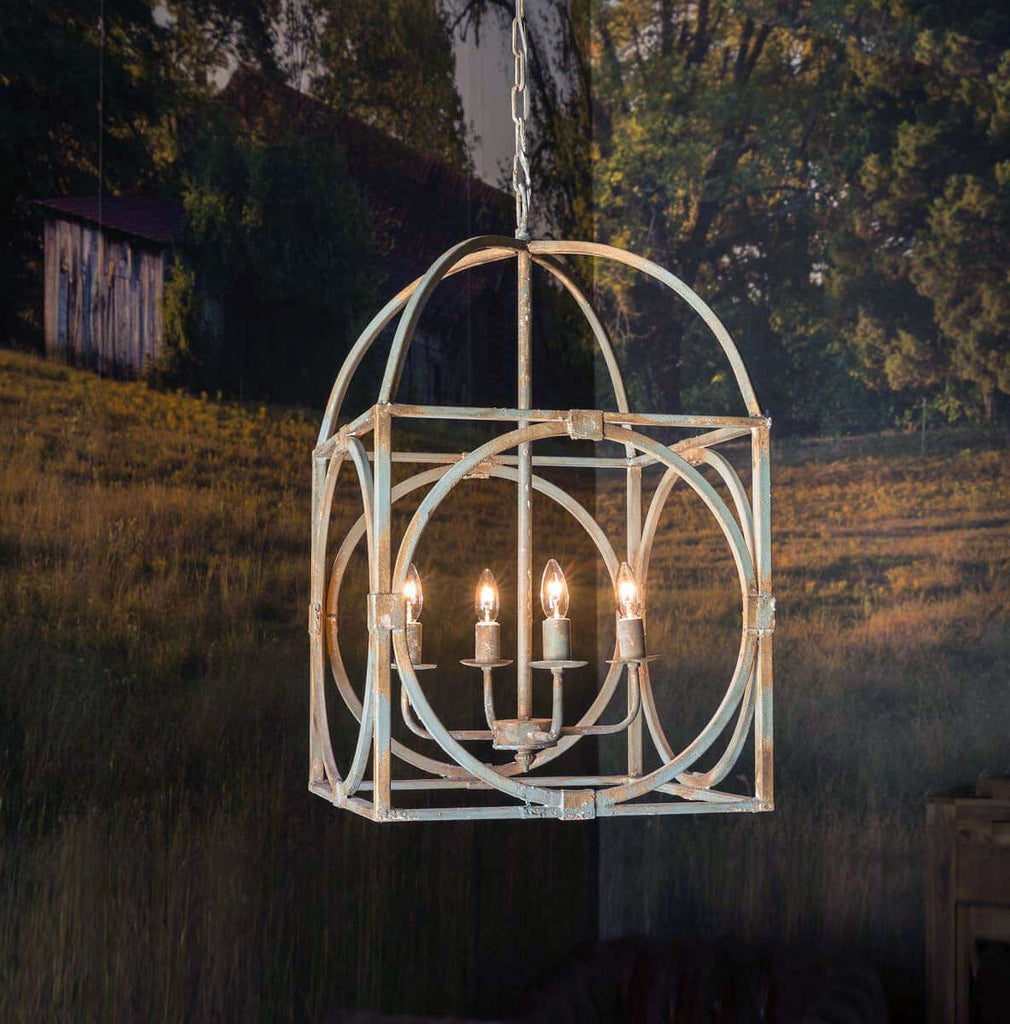 Metal Birdcage Chandelier