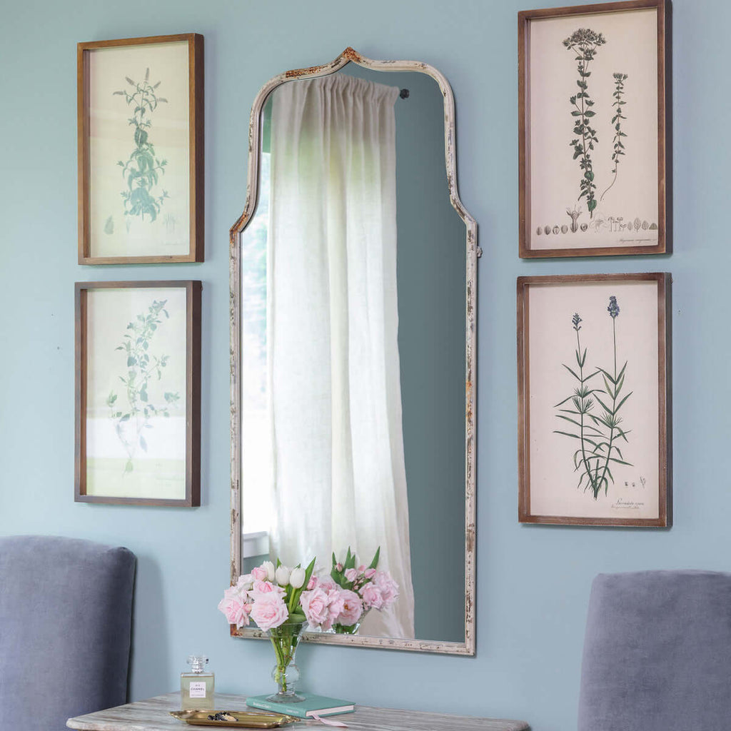 Metal Framed Keyhole Mirror