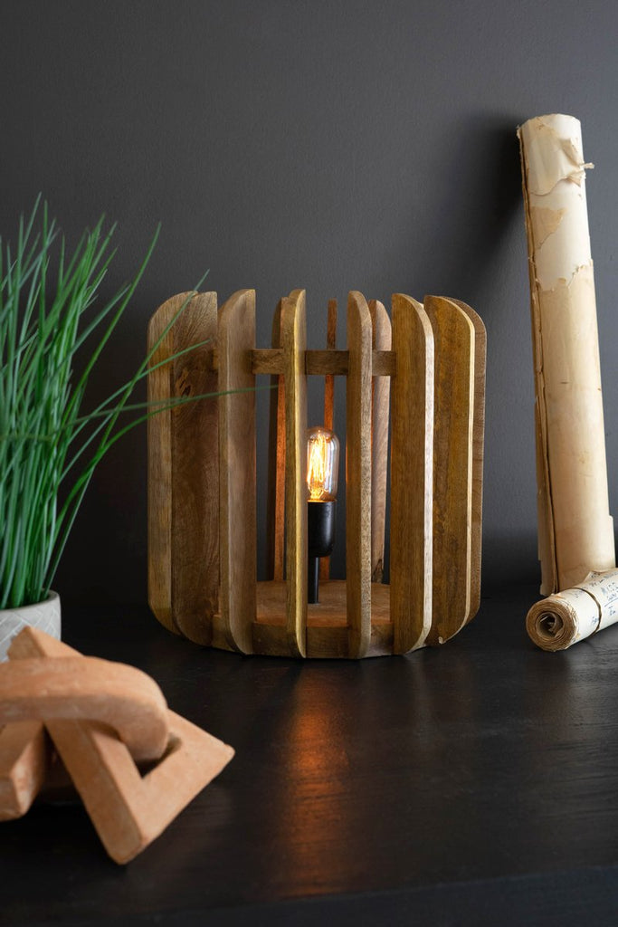 TABLE LAMP - WOODEN SLATS