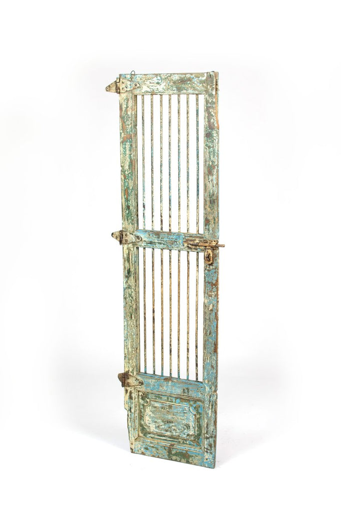 ANTIQUE WOOD AND IRON DOOR WALL HANGING