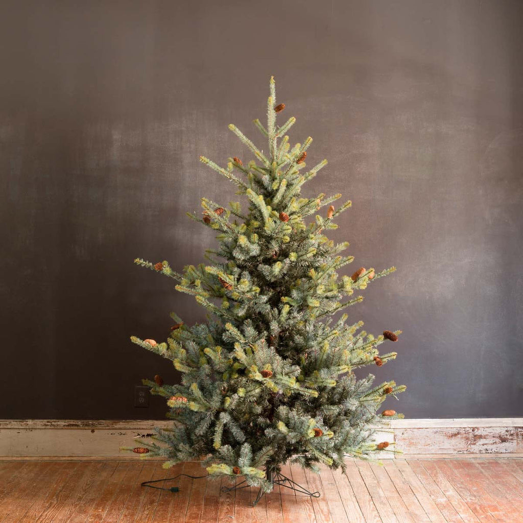 Park Hill Blue Spruce Christmas Tree, 7.5'