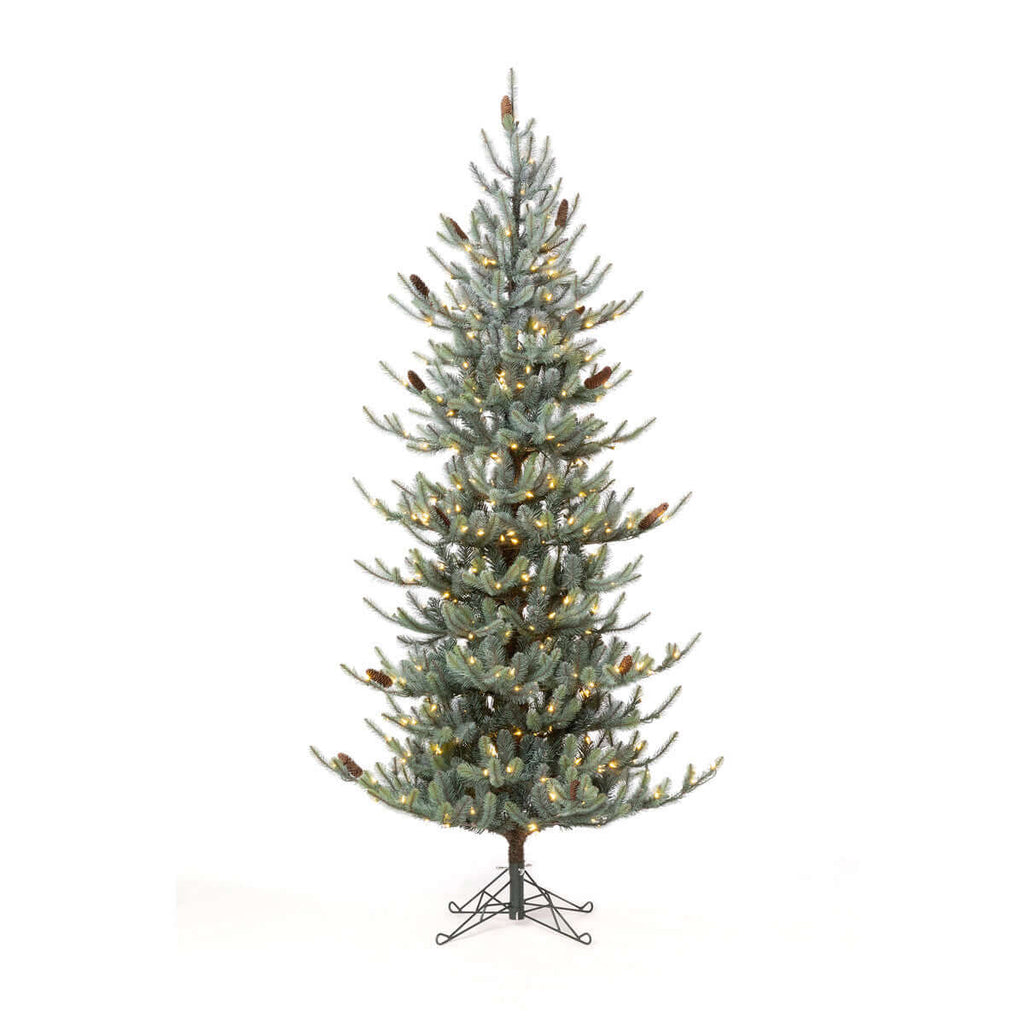 Park Hill Blue Spruce Slim Christmas Tree, 7.5'