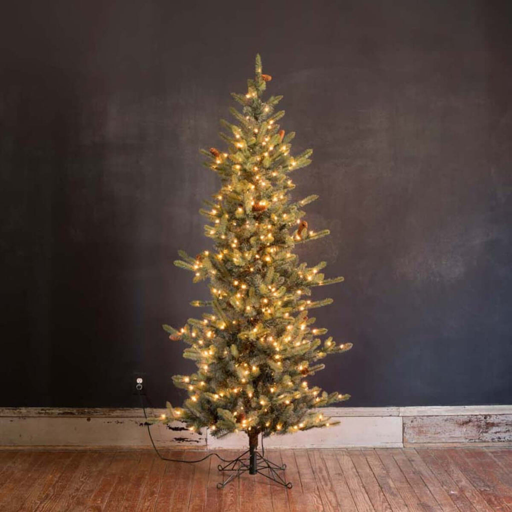 Park Hill Blue Spruce Slim Christmas Tree, 7.5'