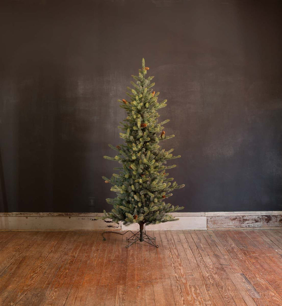 Park Hill Blue Spruce Slim Christmas Tree, 7.5'