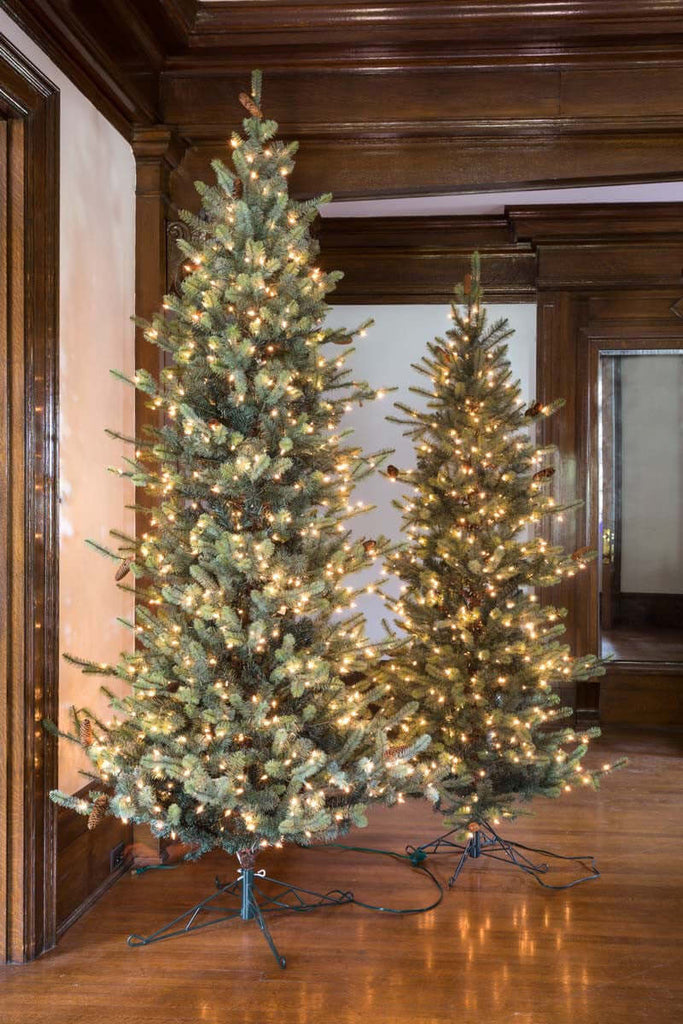 Park Hill Blue Spruce Slim Christmas Tree, 7.5'