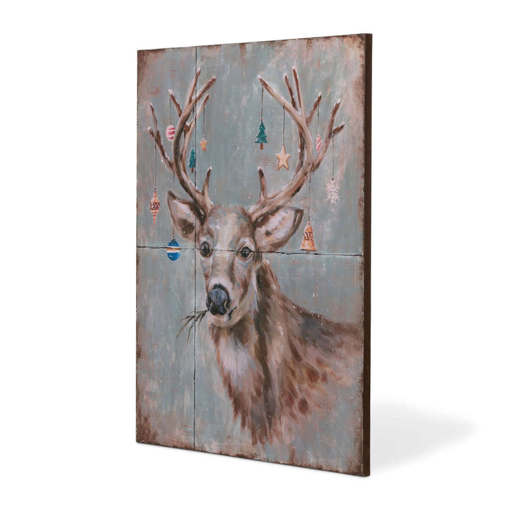 Festive Deer Iron Plaque